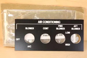 Bell 206 Air Conditioning Control Placard - Air Comm Corp S-2500EC-28